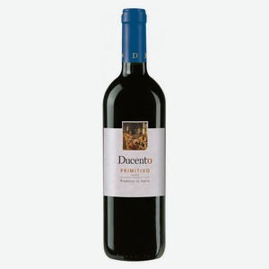 Вино Ducento Primitivo красное полусухое Италия, 0,75 л