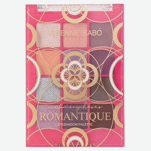 Metamourphoses romantique Палетка теней терракотовые, персиковые, лиловые, фиолетовые тонами, золотистые, бронзовые тон 02