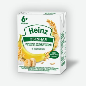 Каша Heinz молочная овсяная банан с 6 мес 200мл т/п