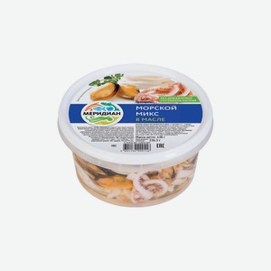 Коктейль из морепродуктов в масле Меридиан 430г