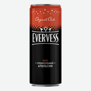 Напиток газированный Evervess Пленительный Апельсин 0.33 л металлическая банка