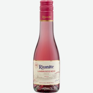 Вино Riunite Lambrusco Emilia 0.187 л полусладкое розовое 0.187л