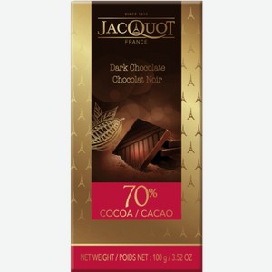 Горький шоколад Jacquot 70%