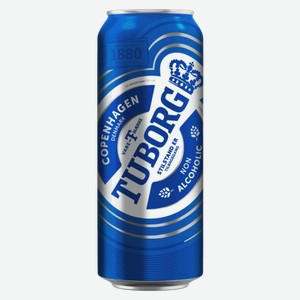 Безалкогольное пиво Tuborg Non Alcoholic Банка 0.45л