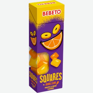 Жевательная резинка Squares Pineapple and Orange Bebeto