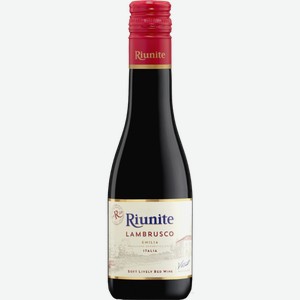 Вино Riunite Lambrusco Emilia 0.187 л полусладкое красное 0.187л