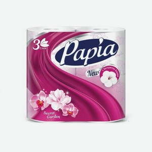 Туалетная бумага PAPIA 3слоя 4рулона