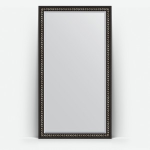 Зеркало напольное с фацетом в багетной раме Evoform черный ардеко 81 мм 110x199 см