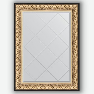 Зеркало с гравировкой в багетной раме Evoform барокко золото 106 мм 80x107 см