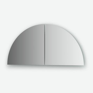 Зеркальная плитка с фацетом 5 мм - комплект 2 шт четверть круга 30х30 см, серебро Evoform