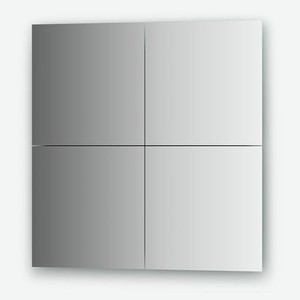 Зеркальная плитка со шлифованной кромкой - комплект 4 шт квадрат 30х30 см, серебро Evoform