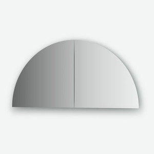 Зеркальная плитка со шлифованной кромкой - комплект 2 шт четверть круга 30х30 см, серебро Evoform