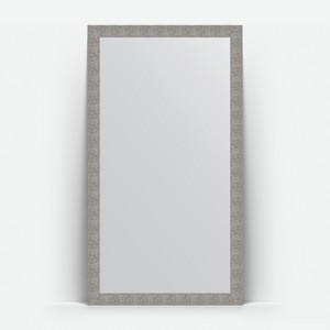 Зеркало напольное в багетной раме Evoform чеканка серебряная 90 мм 111x201 см