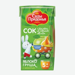 Сок Сады Придонья яблоко/груша с 5 мес 125мл т/п