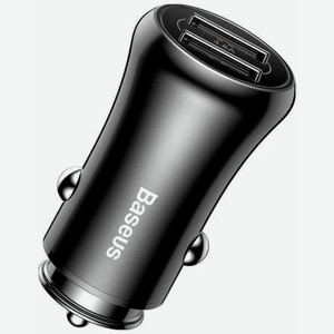 Автомобильное з/у Baseus Gentleman 4.8A Dual-USB черное F635