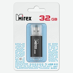 Флешка Unit USB 2.0 13600-FMUUND32 32Gb Черная Mirex