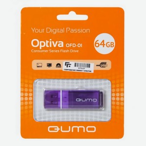 Флешка Optiva 01 QM64GUD-OP1-VIOLET 64Gb Фиолетовая Qumo
