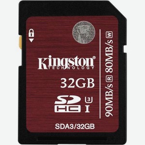 Карта памяти SDHC Kingston SDHC 32Gb UHS-I Class U3 V90 (SDR2/32GB)
