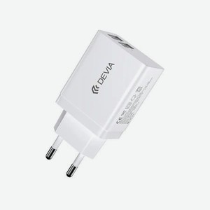 Сетевое зарядное устройство Devia Smart Series 2 USB Charger - White, Белый