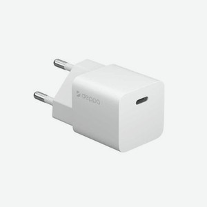 Сетевое зарядное устройство Deppa New USB-C, Power Delivery, GaN, 20Вт белый 11400