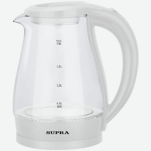Чайник электрический Supra KES-1856G, 1500Вт, белый и прозрачный