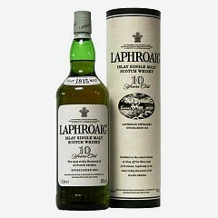 Виски Лафройг 10 лет, подарочная упаковка, 0.7л., 40%, Шотландия