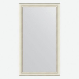 Зеркало в багетной раме Evoform белый с серебром 60 мм 64х114 см