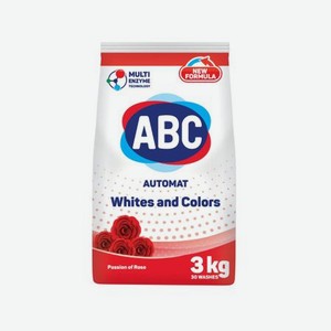 Порошок ABC для стирки белья Роза 3 кг