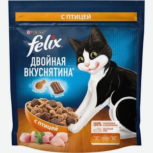 Felix Двойная Вкуснятина корм для взрослых кошек всех пород, птица (1,3 кг)