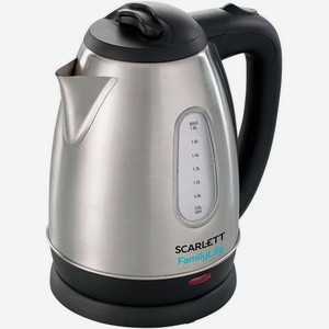 Чайник электрический Scarlett SC-EK21S20, 1600Вт, черный и серебристый