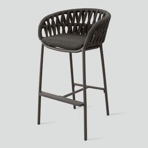 Барное кресло Drigani Drop антрацит с тёмно-коричневым 57х56х104 см