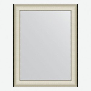 Зеркало в багетной раме Evoform белая кожа с хромом 78 мм 68х88 см