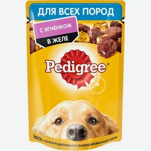 Pedigree влажный корм для собак с ягненком в желе (85 г)