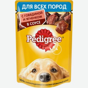 Pedigree влажный корм для собак с говядиной и ягненком (85 г)