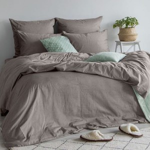 Комплект постельного белья ABSOLUT Mokko 756342, 2-спальный, меланж, коричневый