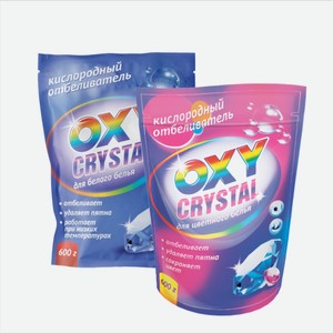 Отбеливатель  Oxy Crystal  Кислород, для белого/для цветного 600гр