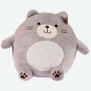 Мягкая игрушка подушка 30см Игруны серый кот Донгуан , 1 шт