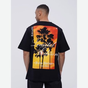 Хлопковая футболка с принтом пальмы на спине