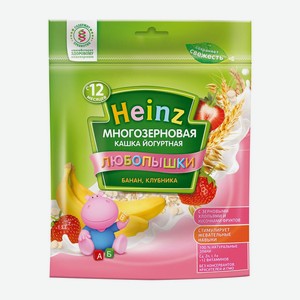 Каша детская Heinz Любопышки молочная йогуртная многозерновая с клубникой и бананом, с 12 месяцев, 200 г, дой-пак