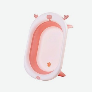 LALA-KIDS Детская складная ванночка для купания новорожденных, розовая