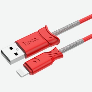 Кабель USB Apple Lightning X24 TPU 1м Красный Hoco