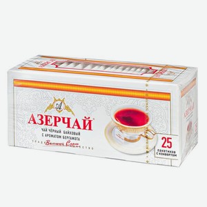 Чай черный  Азерчай  бергамот , 25 пакетиков