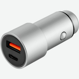 Автомобильное зарядное устройство uBear Ride 20W Max (USB-A, USB Type-C), серый