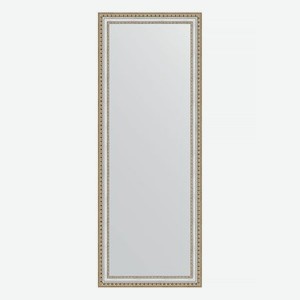 Зеркало в багетной раме Evoform золотые бусы на серебре 60 мм 55х145 см