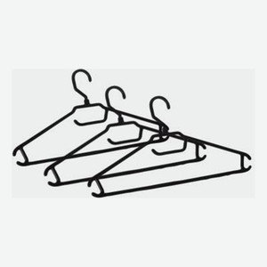 Вешалки для одежды Plastic Centre черные р 48-50 3 шт