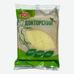Сырный продукт полутвердый Город Сыра Докторский 30% СЗМЖ 200 г