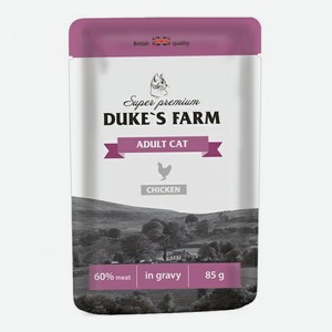 Влажный корм Duke s Farm с курицей для чувствительного пищеварения кошек 85 г