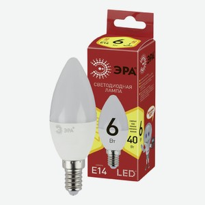 Лампа светодиодная Эра E14 6 Вт свеча