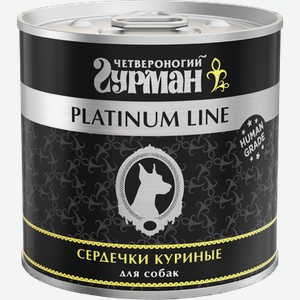Влажный корм Четвероногий гурман Platinum line с сердечками куриными для собак 240 г