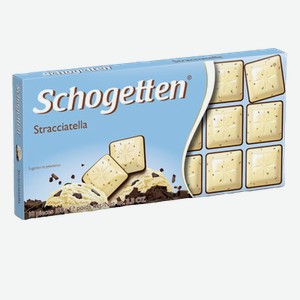 Шоколад Schogetten Stracciatella белый с какао-крупкой горького 100 г